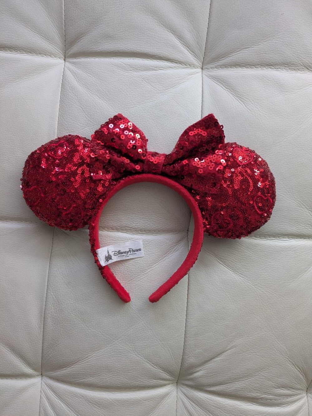 Disney Red Sequin Minnie Mouse Ears Headband